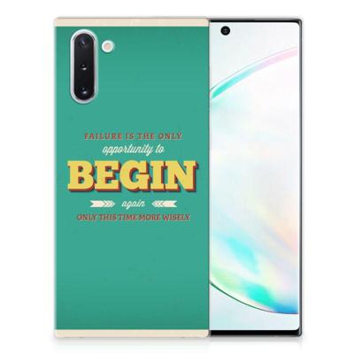 Samsung Galaxy Note 10 | Siliconen hoesje | met naam Quote Begin Samsung Galaxy Note 10 | Siliconen hoesje | met naam Quote Begin