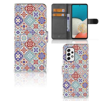 Samsung Galaxy A53 | Bookcase | Tiles Color | Portemonnee hoesje