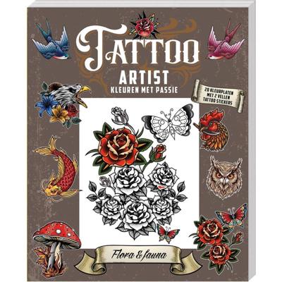 ImageBooks Tattoo artist kleurboek - flora & fauna ImageBooks Tattoo artist kleurboek - flora & fauna
