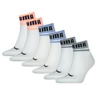 Puma Quarter Sokken New Heritage 6-pack Wit / Oranje / Blauw / Zwart-43/46 - thumbnail