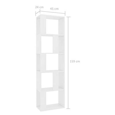 VidaXL Boekenkast/kamerscherm 45x24x159 cm bewerkt hout wit