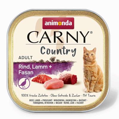 ANIMONDA Carny Country Rund, Lam + Fazant - natvoer voor katten - 100 g