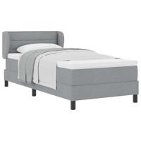 Boxspringbed met matras Lichtgrijs 80 x 200 cm Stof - thumbnail