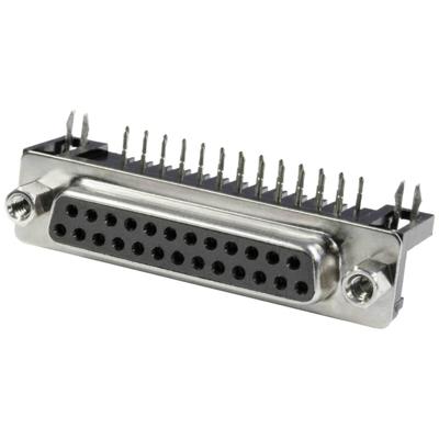 Connfly DS1037-25FNAKT74-0CC DS1037-25FNAKT74-0CC D-sub female connector Aantal polen: 25 Soldeerpennen 1 stuk(s) Tray