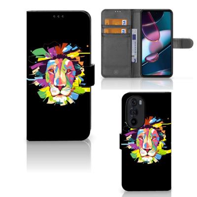 Motorola Edge 30 Pro Leuk Hoesje Lion Color Motorola Edge 30 Pro Leuk Hoesje Lion Color