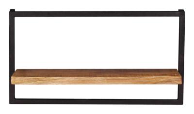 Artistiq Wandrek 'Tava' Mangohout en metaal, 35 x 65cm