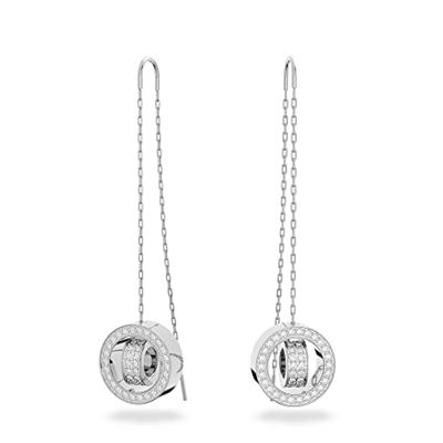 Swarovski 5636435 Oorhangers Hollow zilverkleurig-wit 5,5 cm