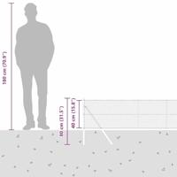 VidaXL Afrasteringspaal zilver 25 x 0,4 m (25 mm gaas) staal - thumbnail