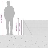 VidaXL Afrasteringspaal grijs 10 x 0,8 m (12 x 12 mm gaas) - thumbnail