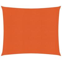 VidaXL Zonnezeil 160 g/m² 2,5x2,5 m hdpe oranje - thumbnail