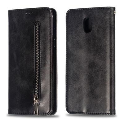 Kalf textuur rits magnetische horizontale Flip lederen case voor Galaxy J530 (J5 2017) met portemonnee & houder & card slots (zwart) Kalf textuur rits magnetische horizontale Flip lederen case voor Galaxy J530 (J5 2017) met portemonnee & houder & card slots (zwart)