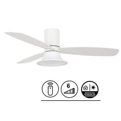 Beacon Witte ventilator met lampFlusso Ø 132cm - 210661