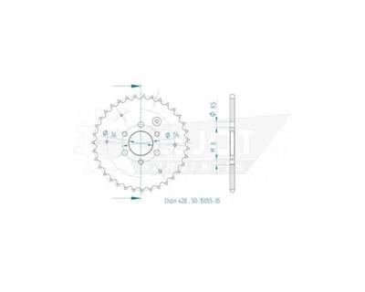 ESJOT Chain wheel 428 28z steel black