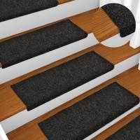 VidaXL Trapmatten 15 st 65x21x4 cm naaldvilt zwart - thumbnail
