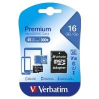 Verbatim MICRO SDHC 16GB CL 10 ADAP microSDHC-kaart 16 GB Class 10 Incl. SD-adapter - thumbnail