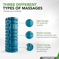 Tunturi Yoga Grid Foam Roller 33 cm | Ø 13 cm | petrol blauw - thumbnail