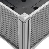 Plantenbak met latwerk 200x160x142 cm polypropeen lichtgrijs - thumbnail