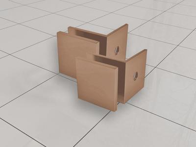 Wiesbaden Glaskoppeling Set tbv Inloopdouche Zonder Profiel Geborsteld Koper Wiesbaden Glaskoppeling Set tbv Inloopdouche Zonder Profiel Geborsteld Koper