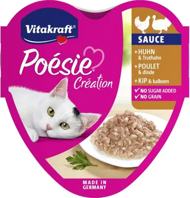 Vitakraft Poésie Creation In Saus 85 g - Kip & Kalkoen