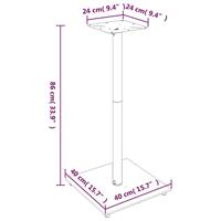 Luidsprekerstandaards 2 st 1 pijler gehard glas zwart en zilver - thumbnail