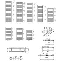 Designradiator Nile Gobi 180x40 cm 699W Glanzend Wit Boss & Wessing - thumbnail