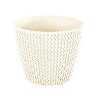 Prosperplast Plantenpot - creme wit - kunststof - D16 x H13 cm - thumbnail