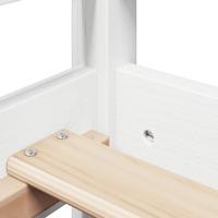 Slaapbank met bedhuis 80x200 cm massief grenenhout wit - thumbnail