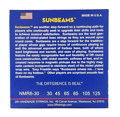DR Strings NMR6-30 Sunbeam 30-125 set 6 snaren voor elektrische basgitaar