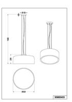 Trio Kantoor hanglampBaron 52cm wit - 309800431 - thumbnail