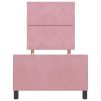 Bedframe met hoofdeinde Roze 80 x 200 cm Fluweel - thumbnail