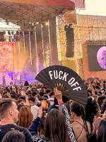 Houten waaier XXL - Fuck Off - thumbnail