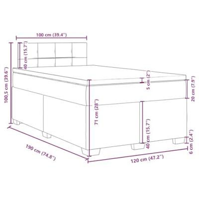 Boxspring met matras fluweel lichtgrijs 120x190 cm