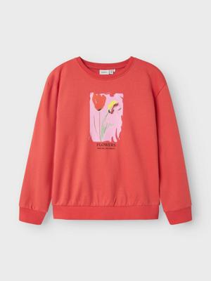 Name it zomer sweat shirt meisjes - koraal - Nkffatama