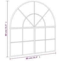 VidaXL Wandspiegel boog 80x80 cm ijzer zwart - thumbnail