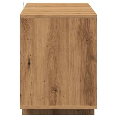 Tv-meubel 130x35x50 cm bewerkt hout artisanaal eikenkleur