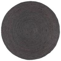 VidaXL Vloerkleed handgemaakt rond 240 cm jute donkergrijs - thumbnail