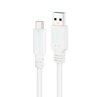 NANOCABLE 10.01.4001-L150-W - USB 3.1-kabel, Gen2 10 Gbit/s 3A, USB-C-stekker naar USB-A-stekker, wit, 1,5 m