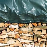 Nature brandhout afdekzeil 2x8 m pe groen - thumbnail