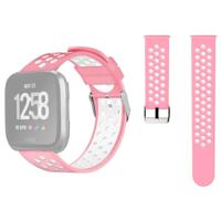 Voor Fitbit versa eenvoudige mode siliconen horlogebandje (roze) - thumbnail