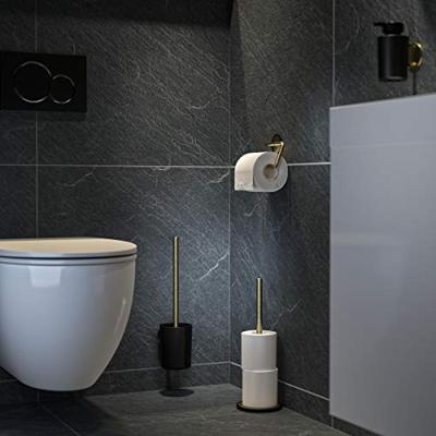 Toiletaccessoiresset Tiger Tune Met Toiletborstel, Toiletrolhouder en Handdoekhaak Geborsteld Messing - Zwart Toiletaccessoiresset Tiger Tune Met Toiletborstel, Toiletrolhouder en Handdoekhaak Geborsteld Messing - Zwart