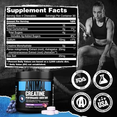 Animal Creatine Performance Chews | Universal | 120ct