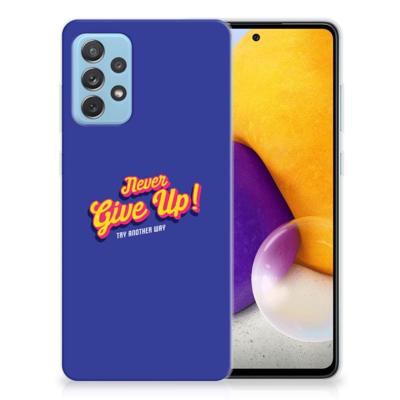 Samsung Galaxy A72 | Siliconen hoesje | met naam Never Give Up Samsung Galaxy A72 | Siliconen hoesje | met naam Never Give Up