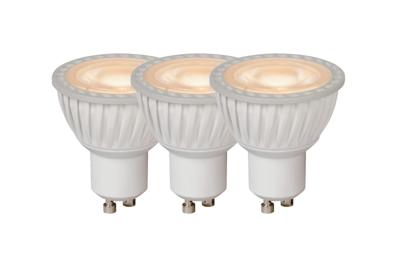 Lucide MR16 - Led lamp - Ø 5 cm - LED Dimb. - GU10 - 3x5W 3000K - Wit - Set van 3 Lucide MR16 - Led lamp - Ø 5 cm - LED Dimb. - GU10 - 3x5W 3000K - Wit - Set van 3