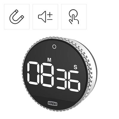 Xavax Timer Rotation Digitaal Zilver/Zwart Xavax Timer Rotation Digitaal Zilver/Zwart