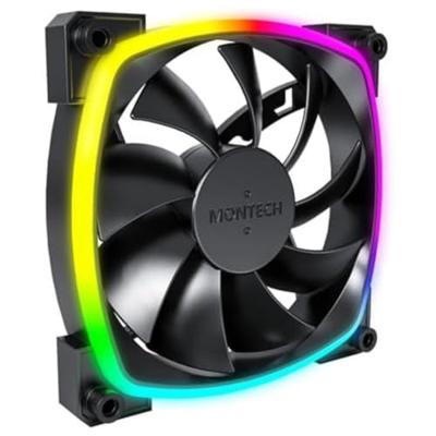 MONTECH AX120 PWM ARGB PC-ventilator Zwart (b x h x d) 120 x 120 x 25 mm