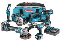Makita DLX6058T Comboset 18v Li-ion met 3x 5.0Ah accu's - thumbnail