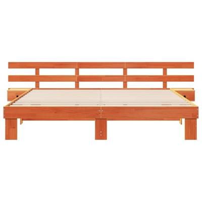 Bedframe met lade Bruin 180 x 200 cm Massief hout