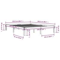 Bedframe massief hout 150x200 cm - thumbnail