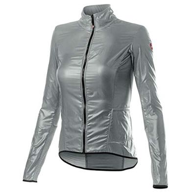 Castelli Aria shell fietsjack zilver dames L Castelli Aria shell fietsjack zilver dames L