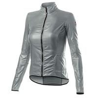 Castelli Aria shell fietsjack zilver dames L - thumbnail